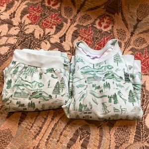 Hill House Teddy Jogger and Teddy Crewneck in Winter Toile